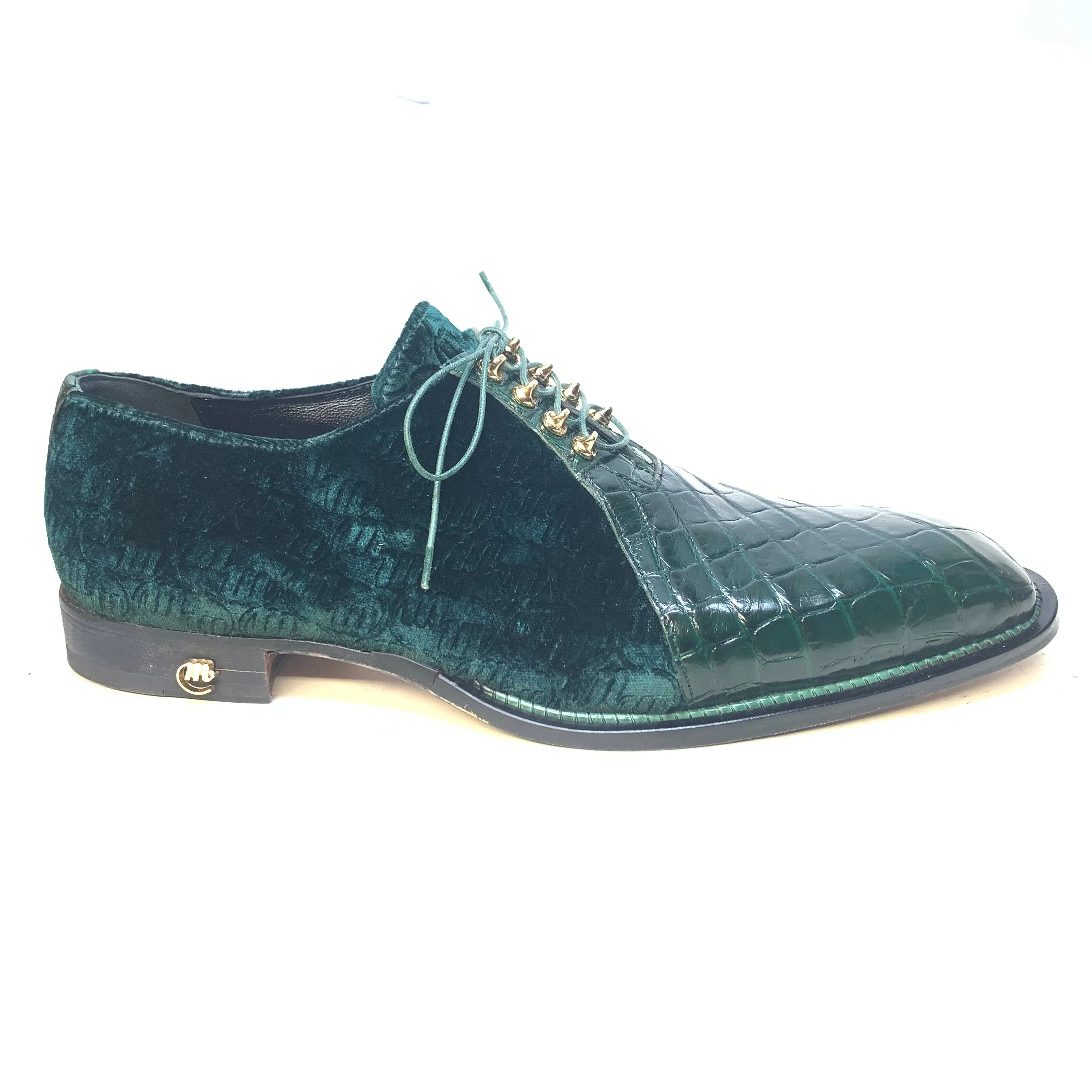 Mauri 4948 Lenox Body Alligator/ Velvet Embossed, Hunter Green