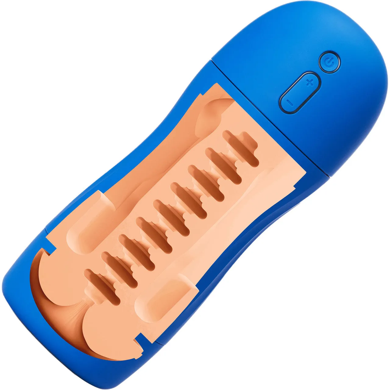 Maxtasy Vibration Master  Rechargeable Vibrating Penis Masturbator With Remote - Vanilla