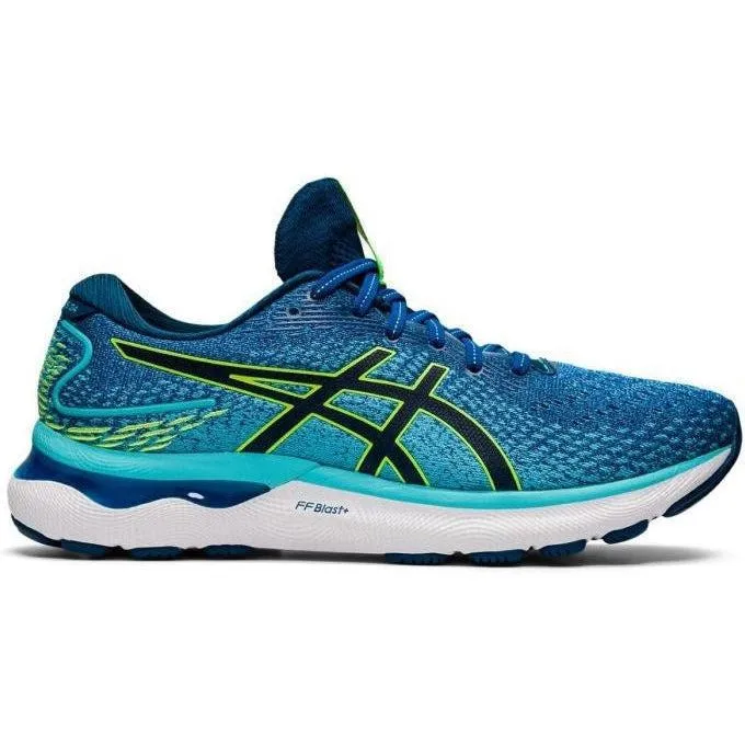 Men's Asics GEL-Nimbus 24, Lake Drive/Hazard Green, 9.5 4E Extra Wide