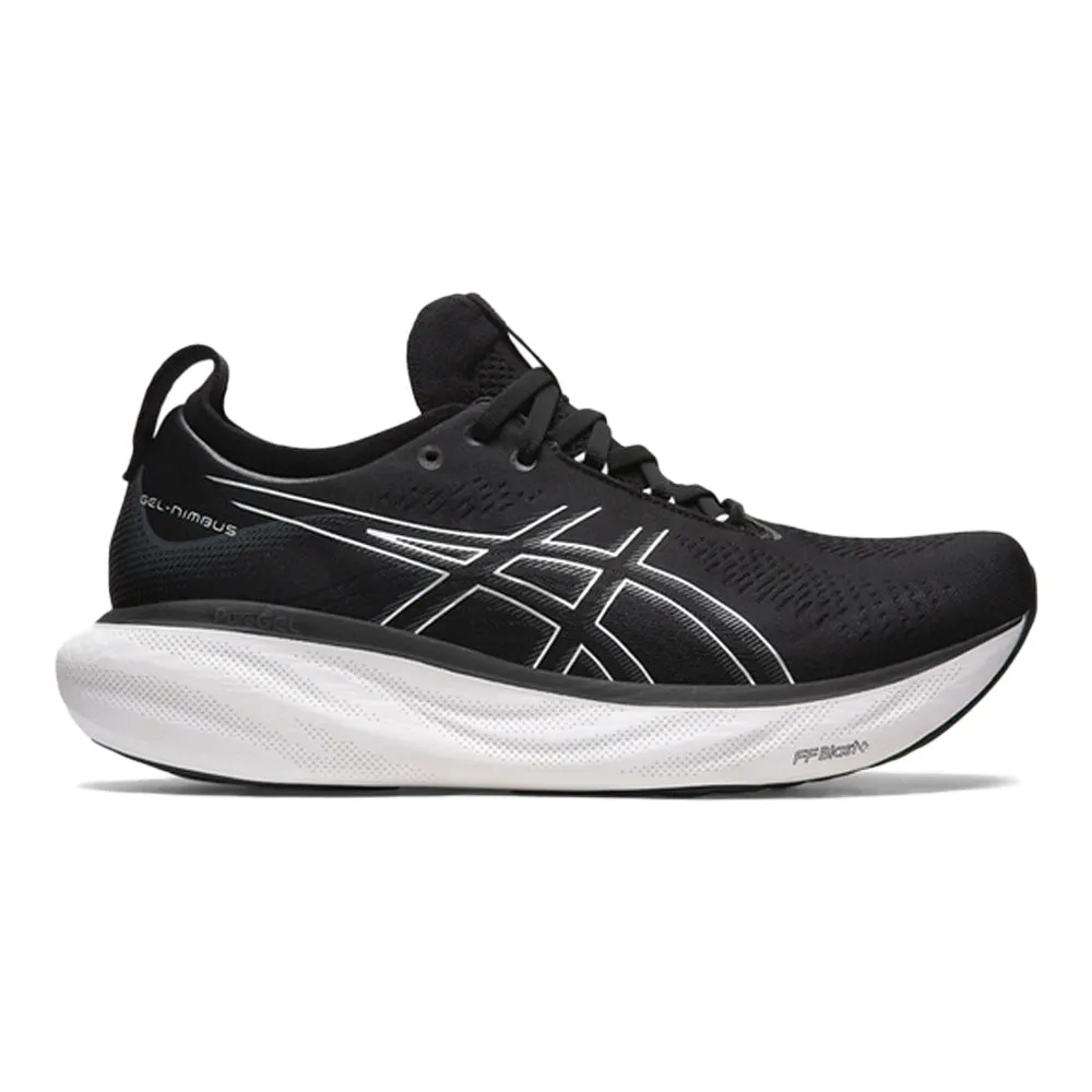 Men's Asics Gel-Nimbus 25, Black/Pure Silver, 16 4E Extra Wide