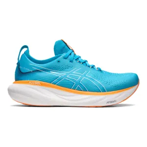 Men's Asics Gel-Nimbus 25, Island Blue/Sun Peach, 15 2E Wide