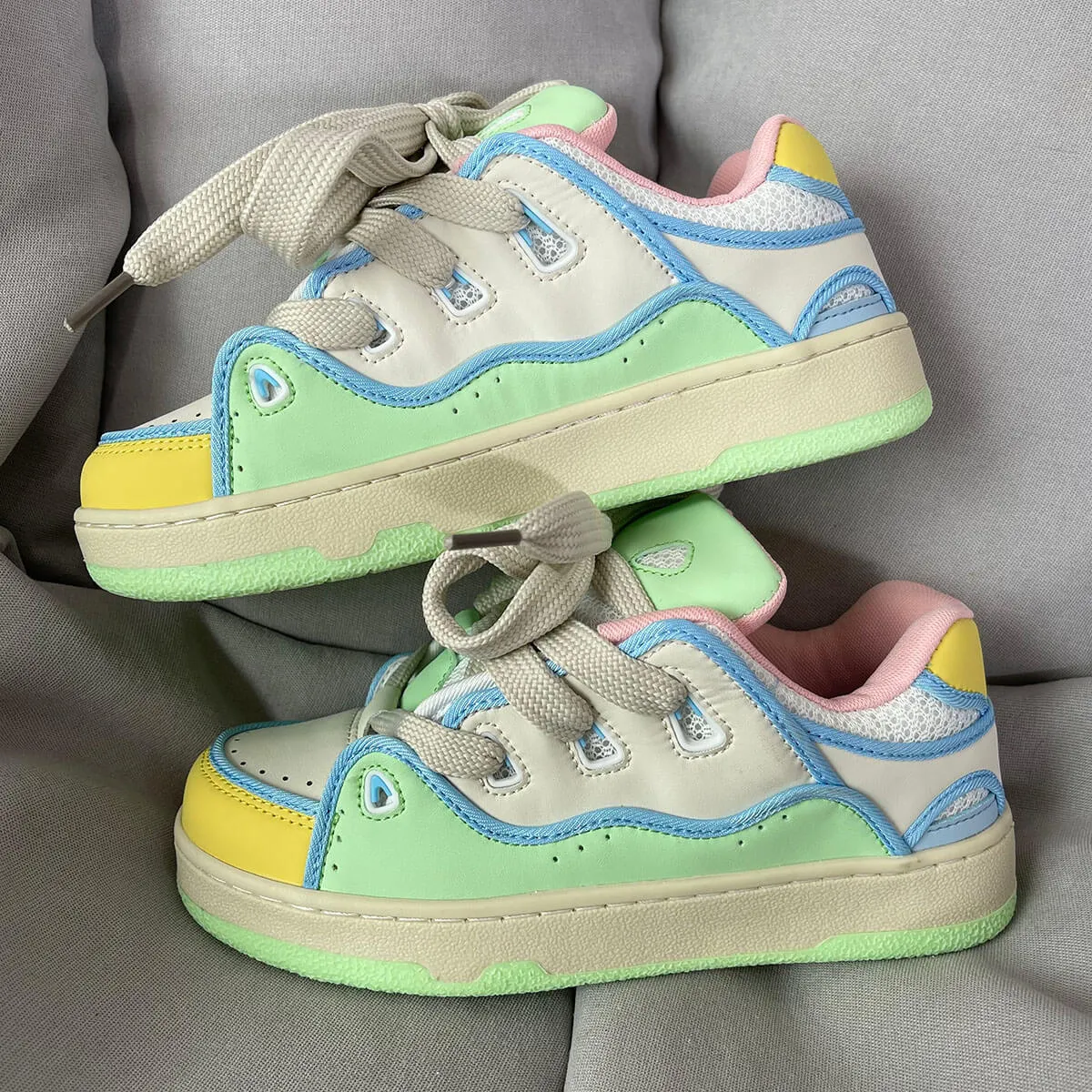 Mint Pastel Colors Soft Girl Aesthetic Sneakers Shoes