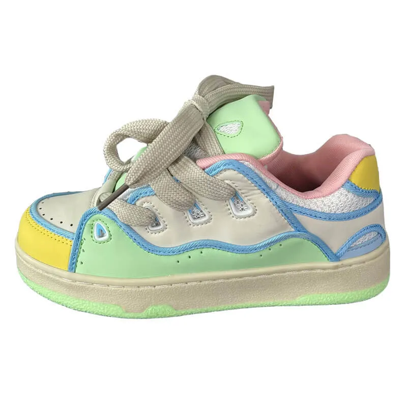 Mint Pastel Colors Soft Girl Aesthetic Sneakers Shoes