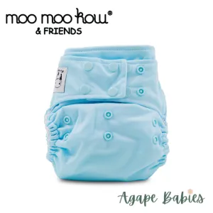 Moo Moo Kow One Size Pocket Diapers Snap - Baby Blue