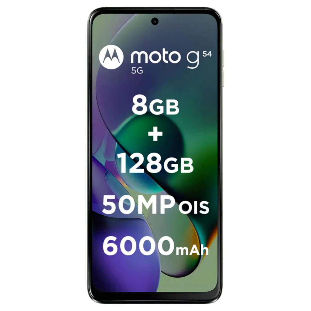 Motorola g54 5G Smartphone 8GB RAM 128GB Storage Mint Green