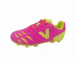 New Victor Sierra Kids Cattura MD Jr Soccer Shoes Size 10T - Pink/Yellow