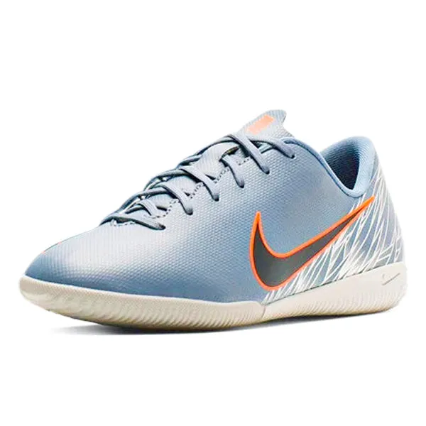 Nike Jr Mercurial Vapor 12 Academy GS IC Indoor Court Soccer Shoes (Armory Blue/Wolf Grey)