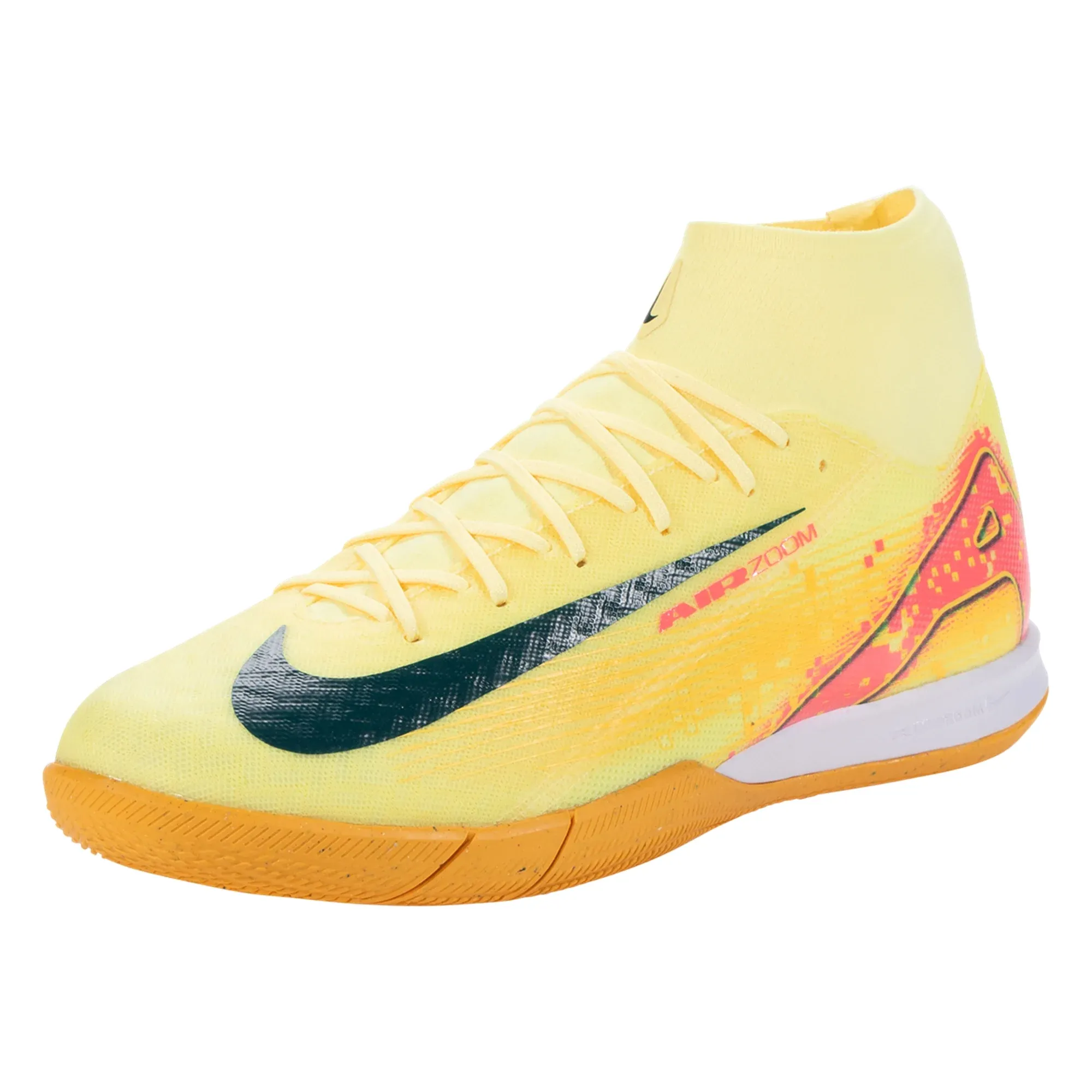 Nike Zoom Superfly 10 Academy KM Indoor Soccer Shoes (Light Laser Orange/Armory Navy)