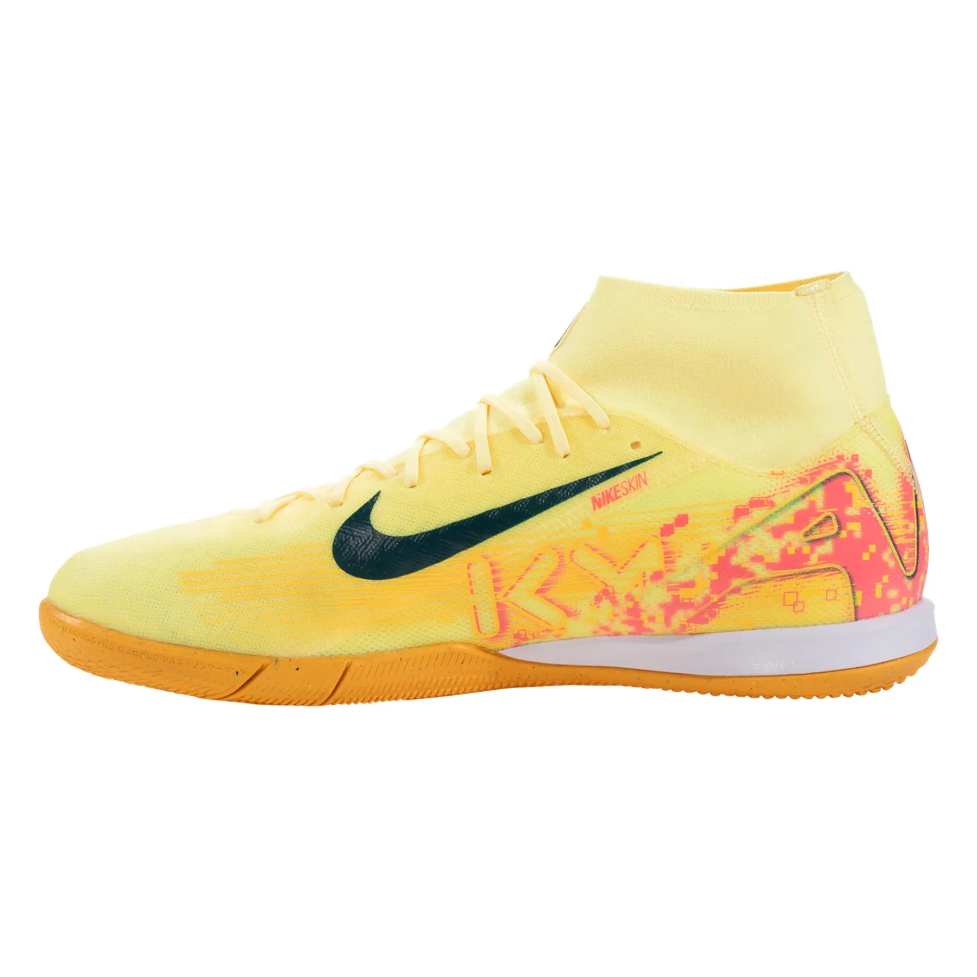 Nike Zoom Superfly 10 Academy KM Indoor Soccer Shoes (Light Laser Orange/Armory Navy)