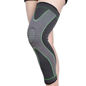 Nylon Knitted Riding Sports Extended Knee Pads, Size: S(Green Basic)