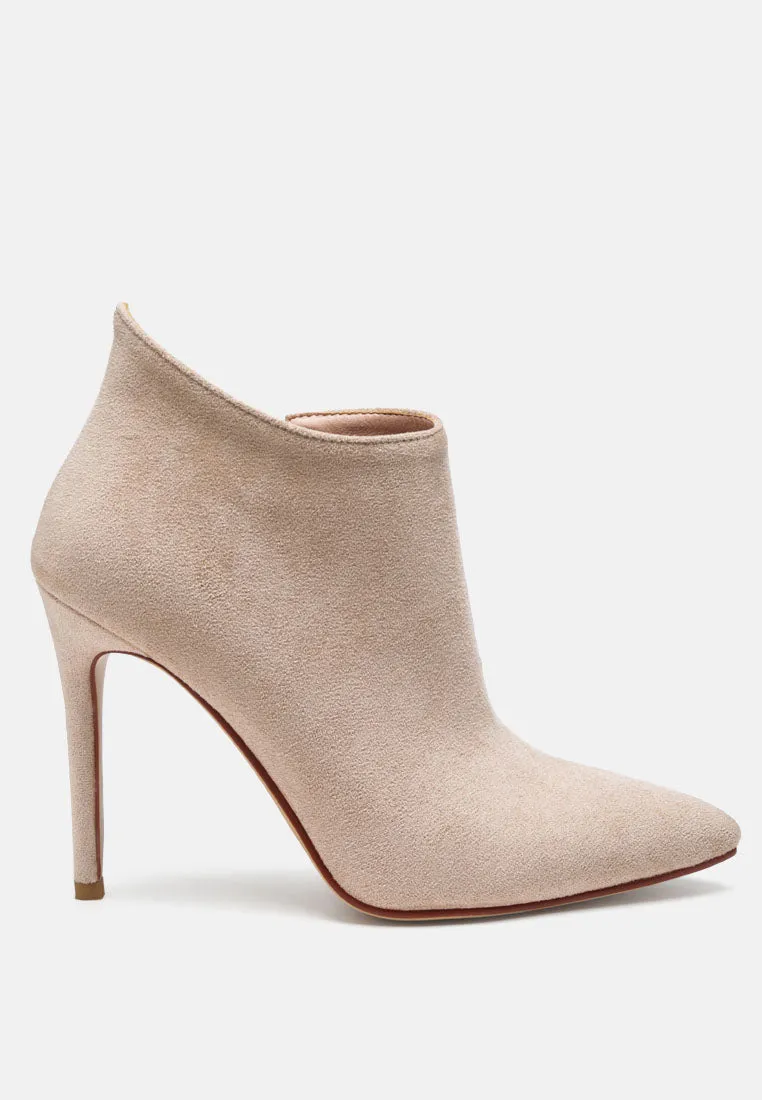 NYXA Stiletto Ankle Boot In Beige