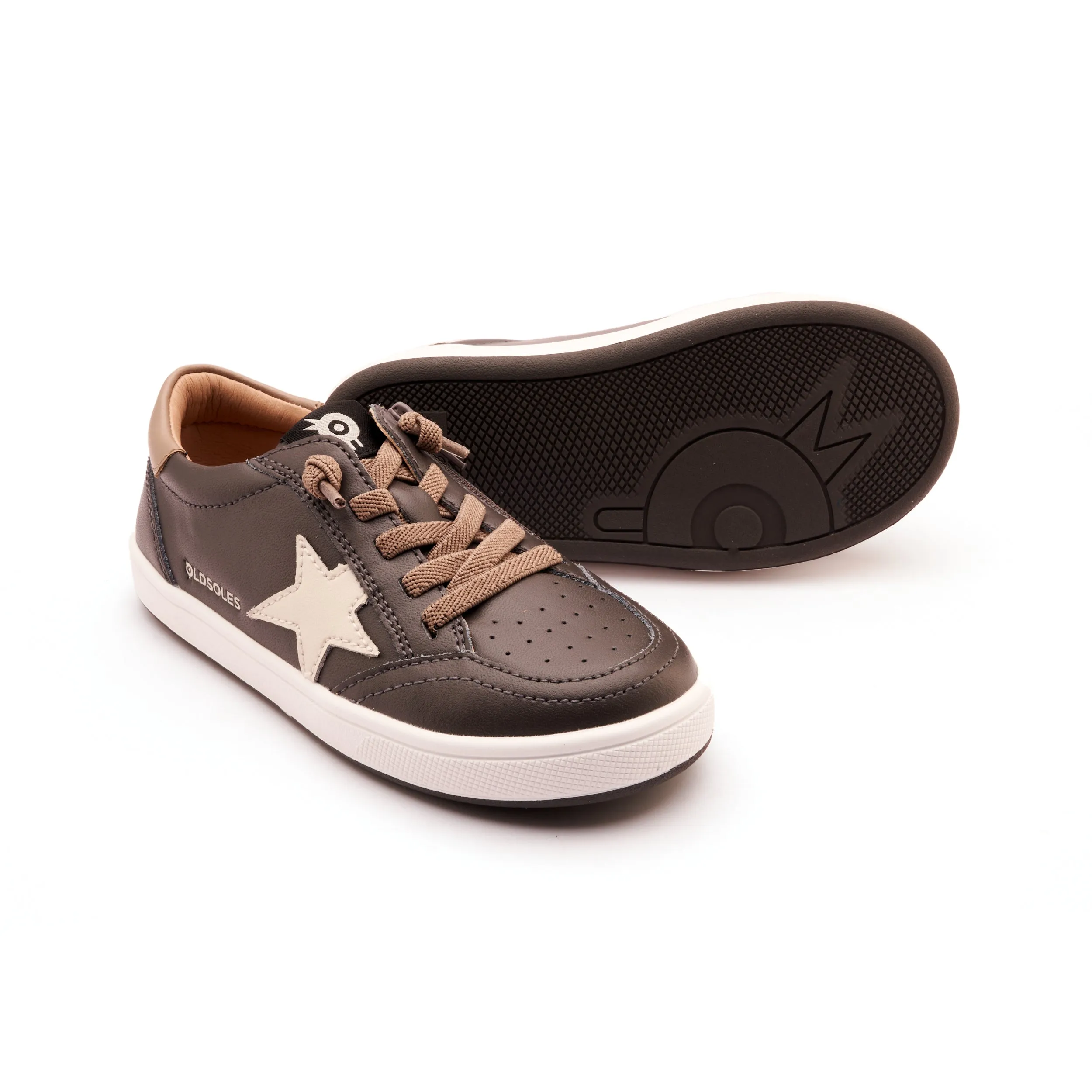 Old Soles Boy's and Girl's Platinum Runner Casual Shoes - Antracita / Taupe / Sporco