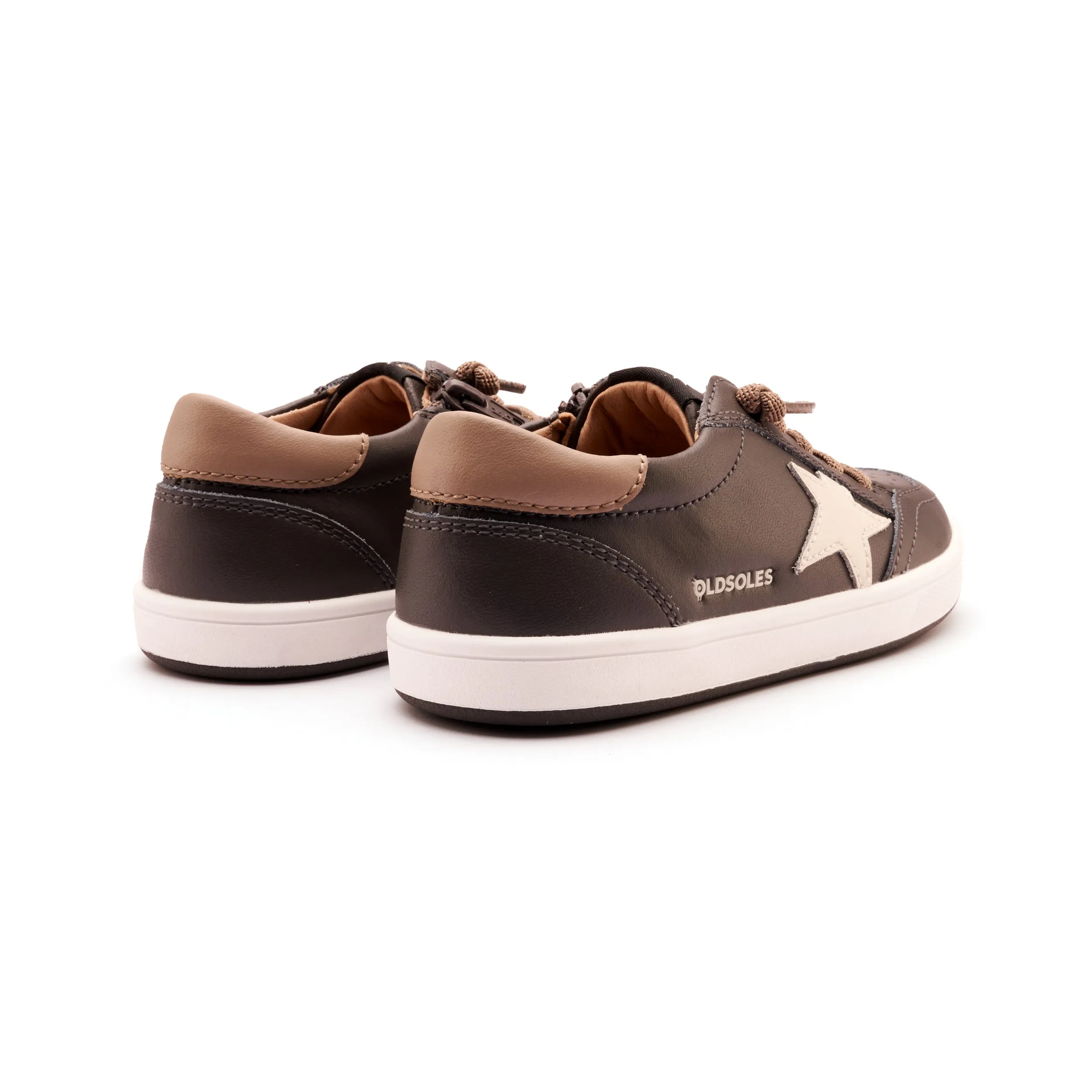 Old Soles Boy's and Girl's Platinum Runner Casual Shoes - Antracita / Taupe / Sporco