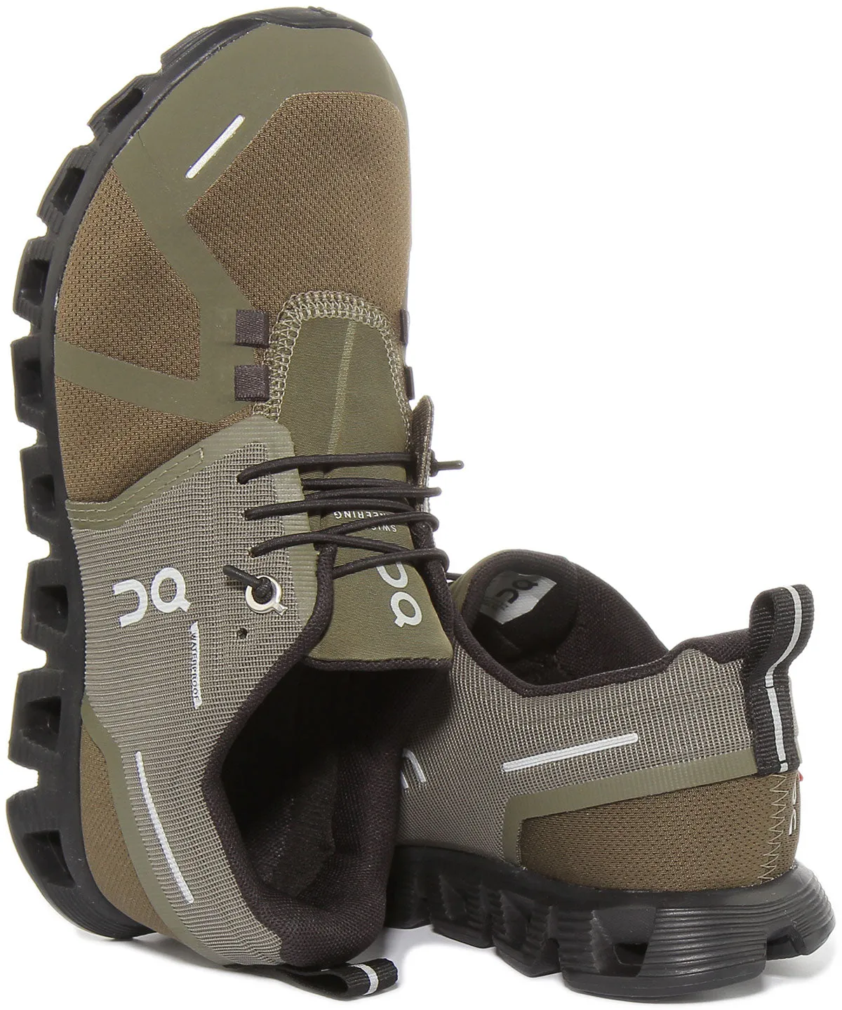 On Running Cloud 5 Waterproof In Olive For Women