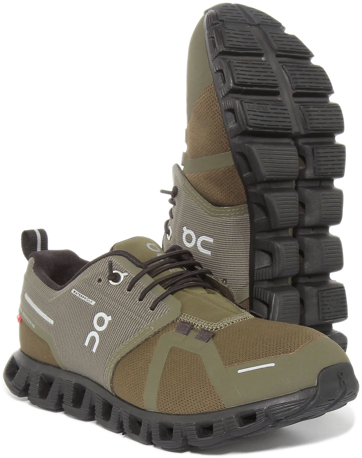 On Running Cloud 5 Waterproof In Olive For Women