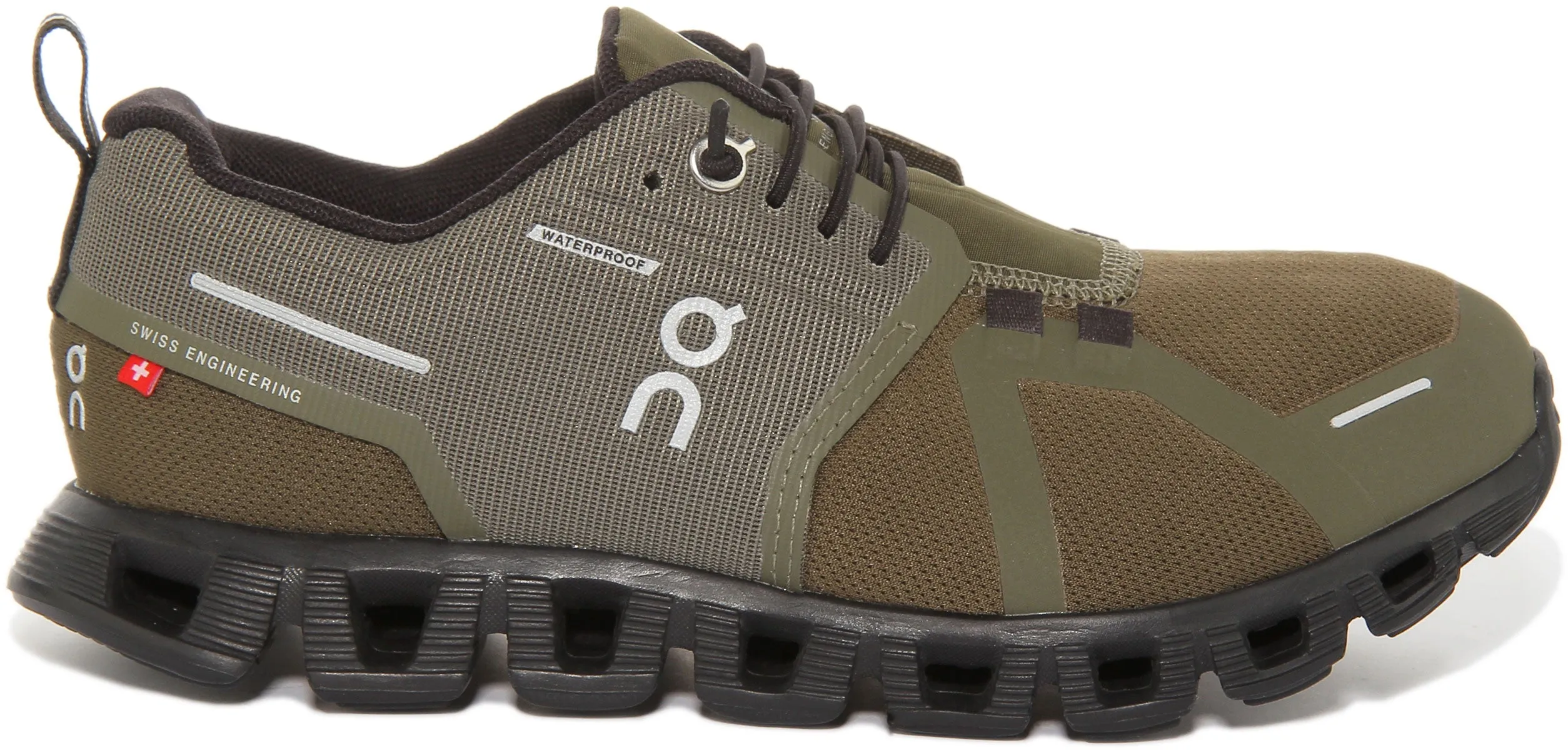 On Running Cloud 5 Waterproof In Olive For Women