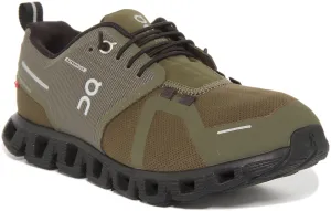 On Running Cloud 5 Waterproof In Olive For Women