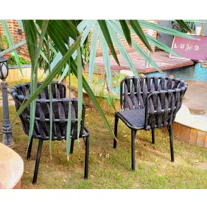 Outdoor Furniture Braided & Rope Coffee Set - Birilyant -  Ready Stock Sale