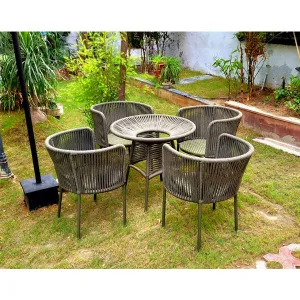 Outdoor Furniture Braided & Rope Coffee Set - Deck - Ready Stock Sale