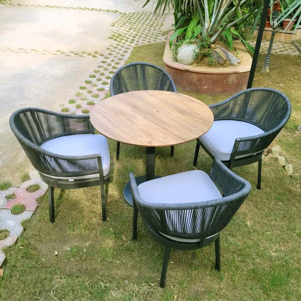 Outdoor Furniture Braided & Rope Coffee Set - Marinera -  Ready Stock Sale