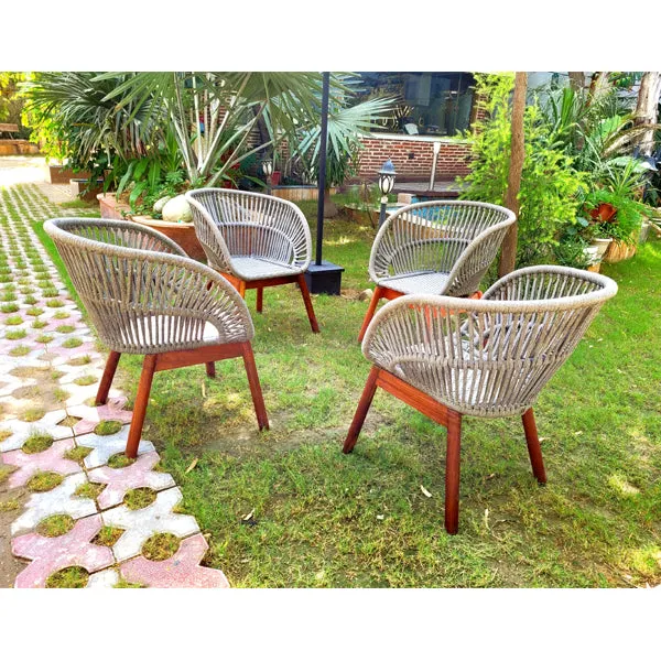 Outdoor Furniture Braided & Rope Coffee Set - Vapore-Mini -  Ready Stock Sale