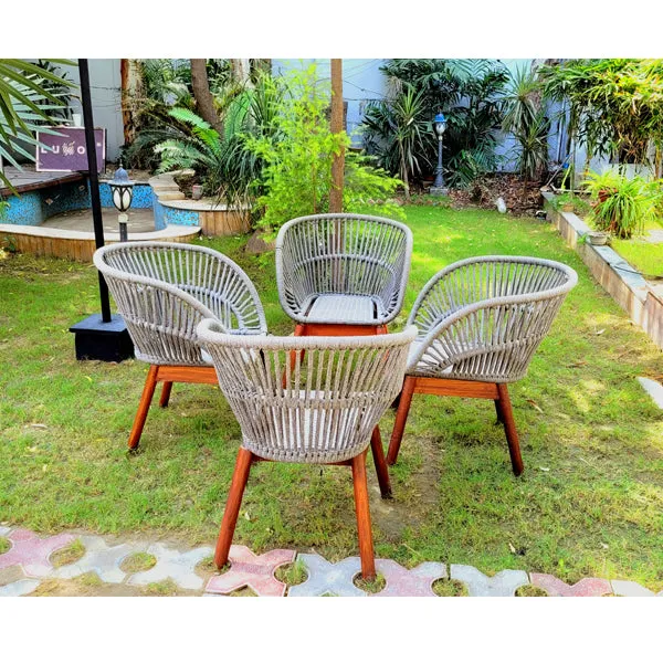 Outdoor Furniture Braided & Rope Coffee Set - Vapore-Mini -  Ready Stock Sale