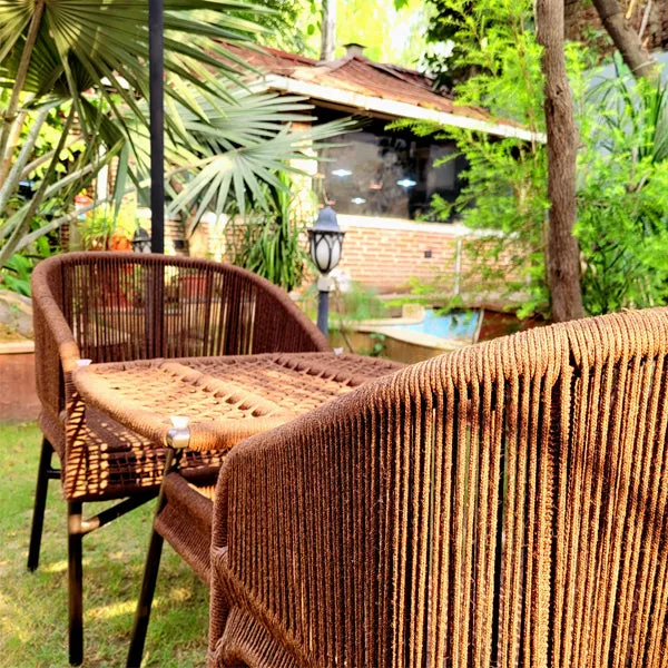 Outdoor Furniture Braided & Rope Coffee Set - Verge - Ready Stock Sale