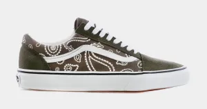 Peace Paisley Old Skool Mens Skate Shoes (Olive Green)