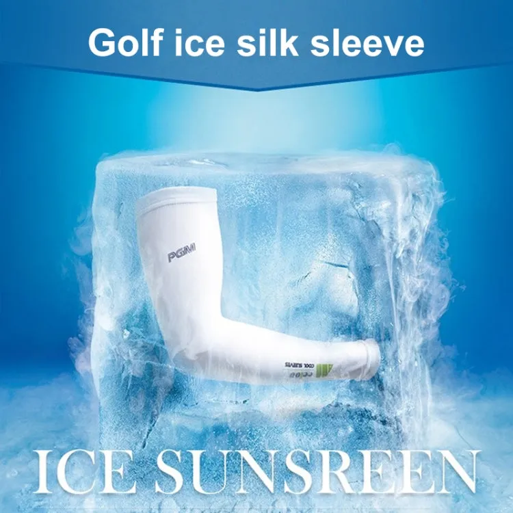 PGM Golf Ice Silk Sunscreen Sleeve for Men and Women (Color:White Size:L)