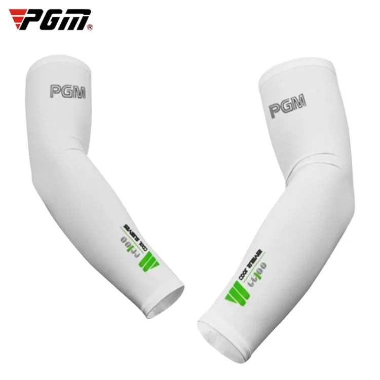 PGM Golf Ice Silk Sunscreen Sleeve for Men and Women (Color:White Size:L)