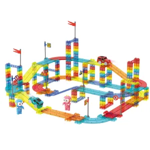 Playpals 240PCS Railcar Magnetic Tiles Blocks Educational Toys Child Gift