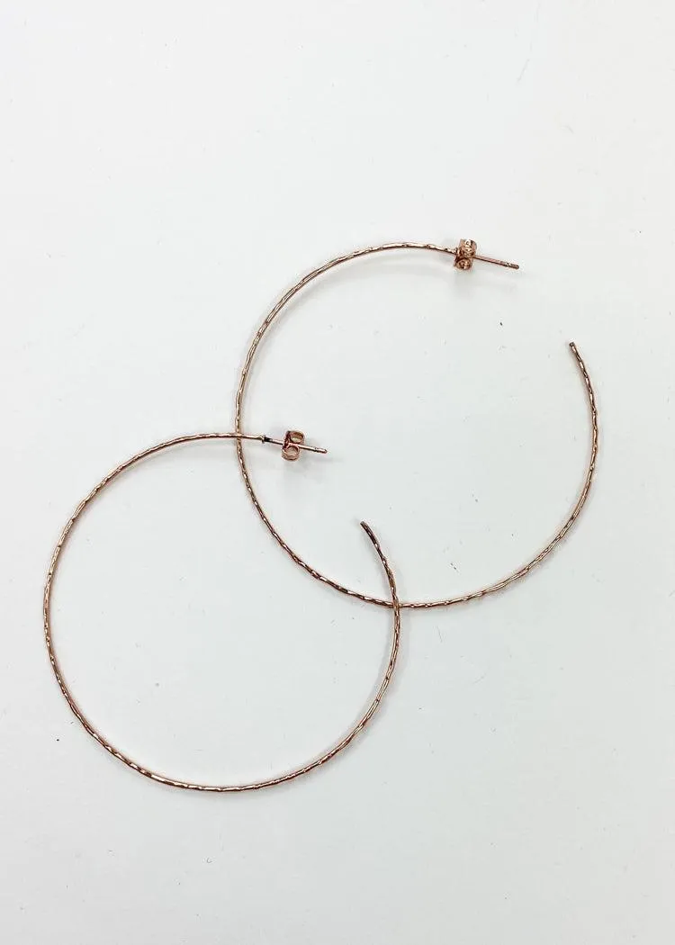 Prime Gold Hoops - Rose Gold