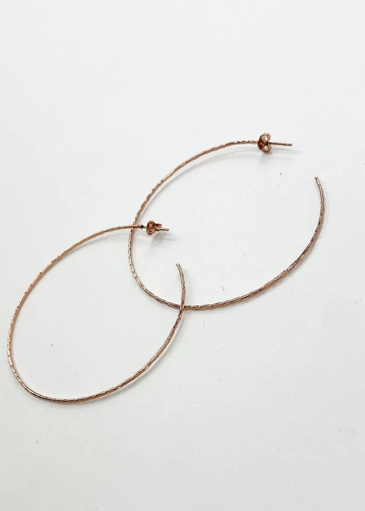 Prime Gold Hoops - Rose Gold