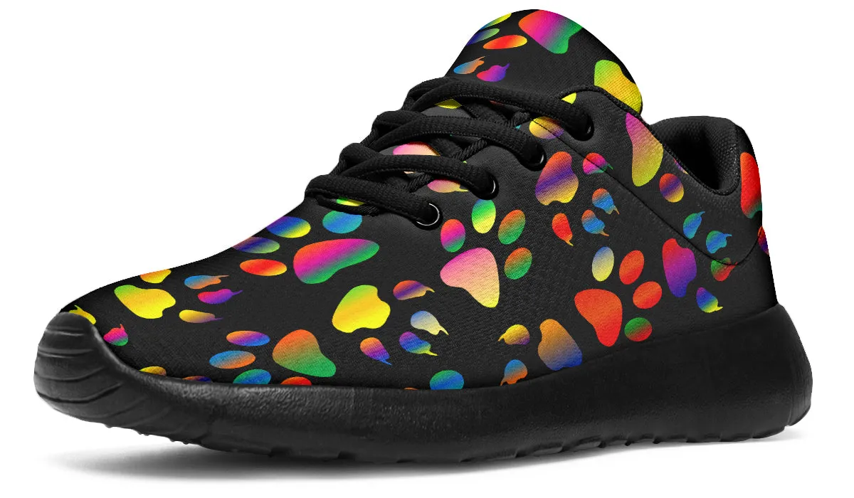 Rainbow Paw Prints Sneakers