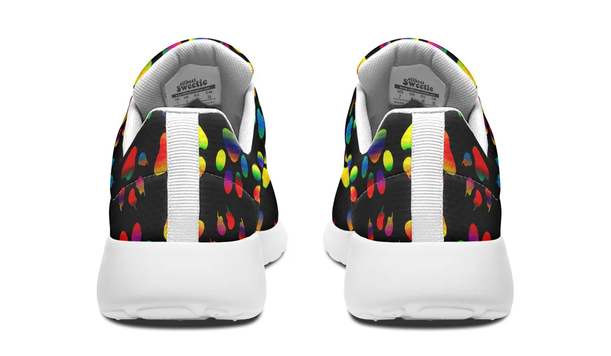 Rainbow Paw Prints Sneakers