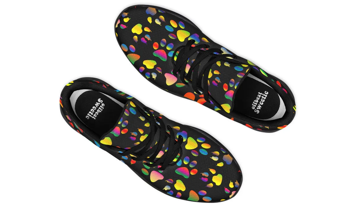 Rainbow Paw Prints Sneakers