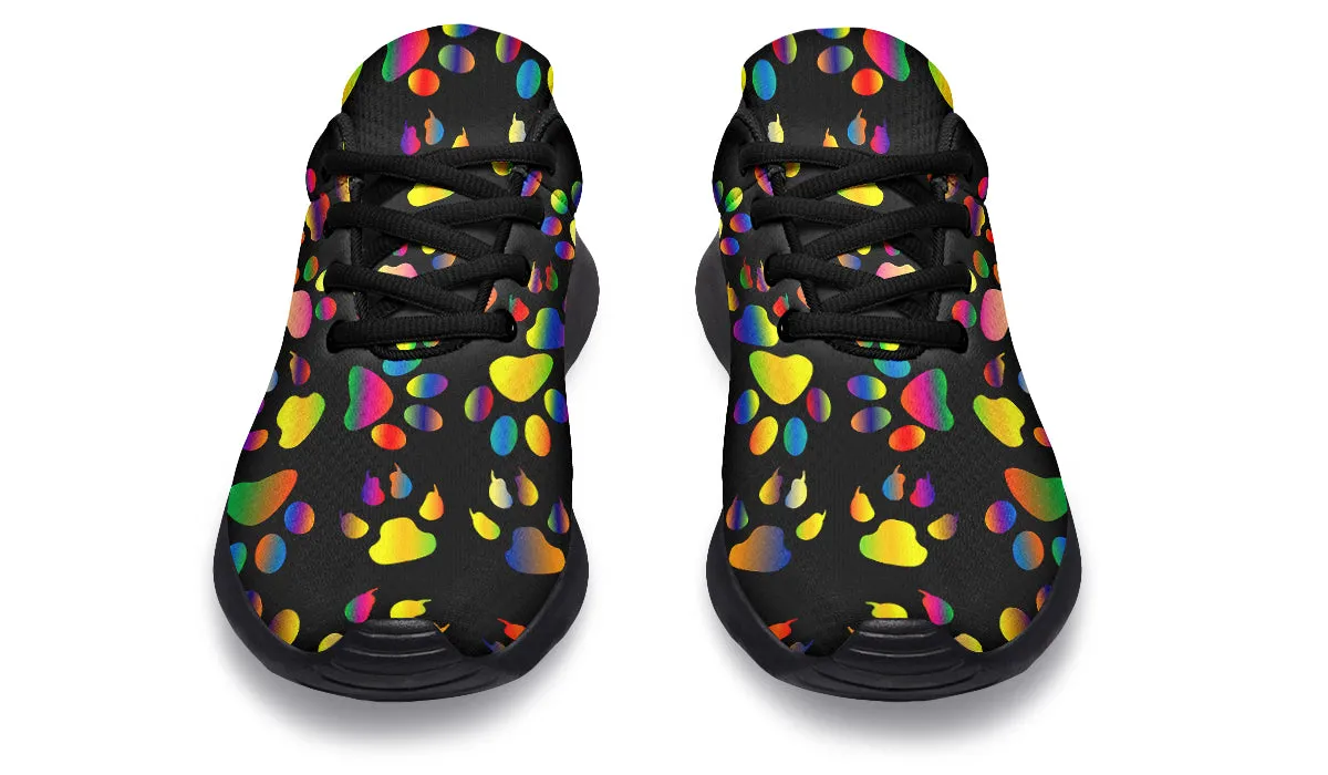 Rainbow Paw Prints Sneakers