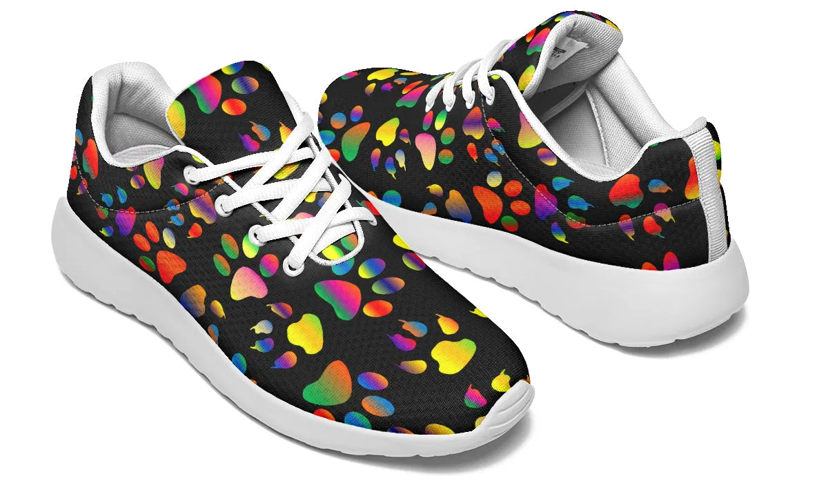 Rainbow Paw Prints Sneakers