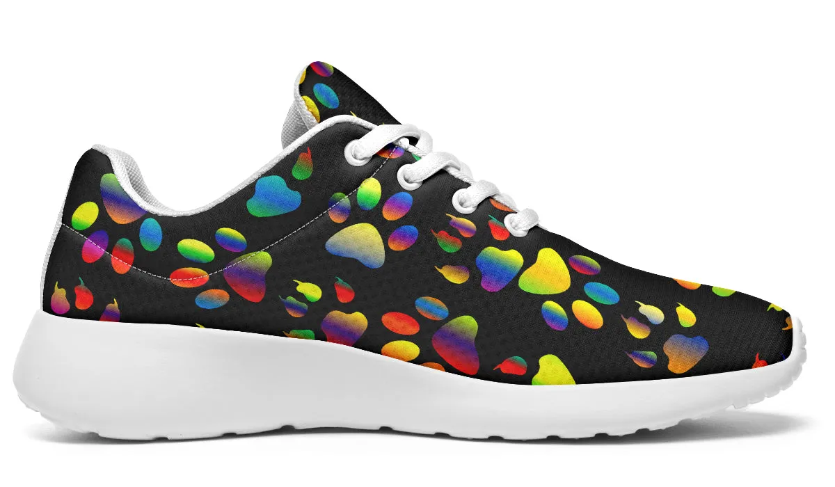 Rainbow Paw Prints Sneakers