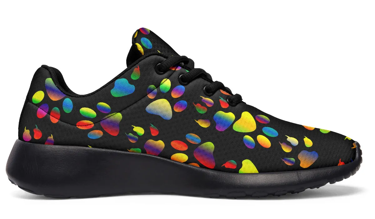 Rainbow Paw Prints Sneakers