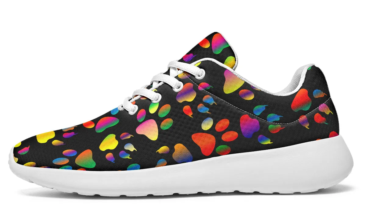 Rainbow Paw Prints Sneakers