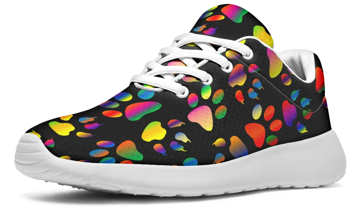 Rainbow Paw Prints Sneakers