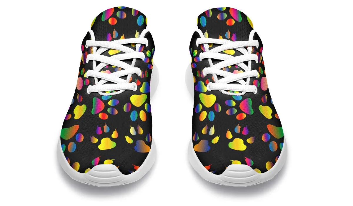 Rainbow Paw Prints Sneakers