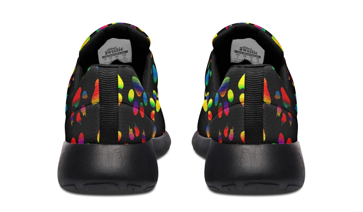 Rainbow Paw Prints Sneakers