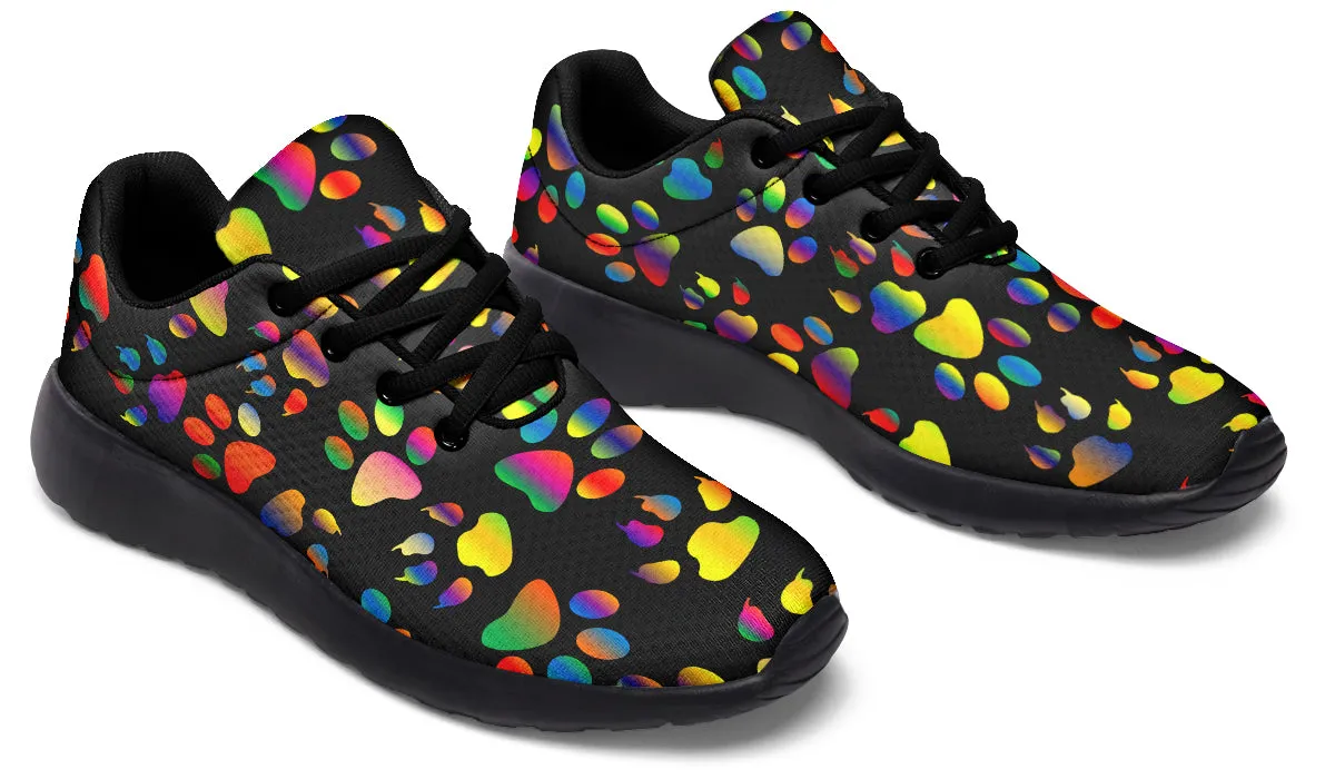 Rainbow Paw Prints Sneakers