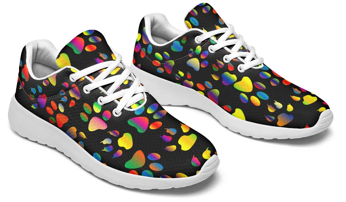 Rainbow Paw Prints Sneakers