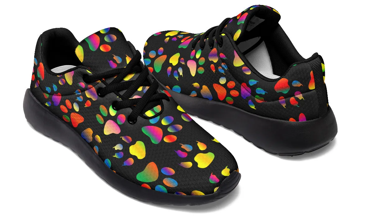 Rainbow Paw Prints Sneakers