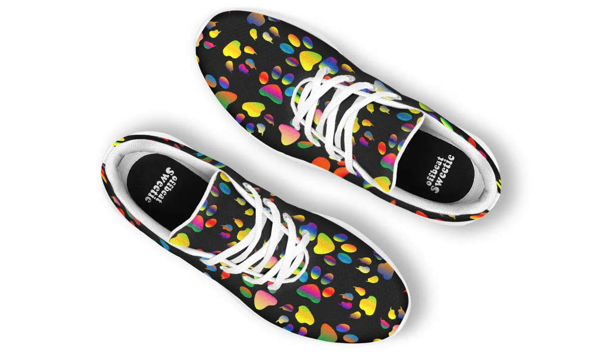 Rainbow Paw Prints Sneakers