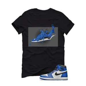 Retro 1 High White/Royal Blue Black T (Splash Retro)