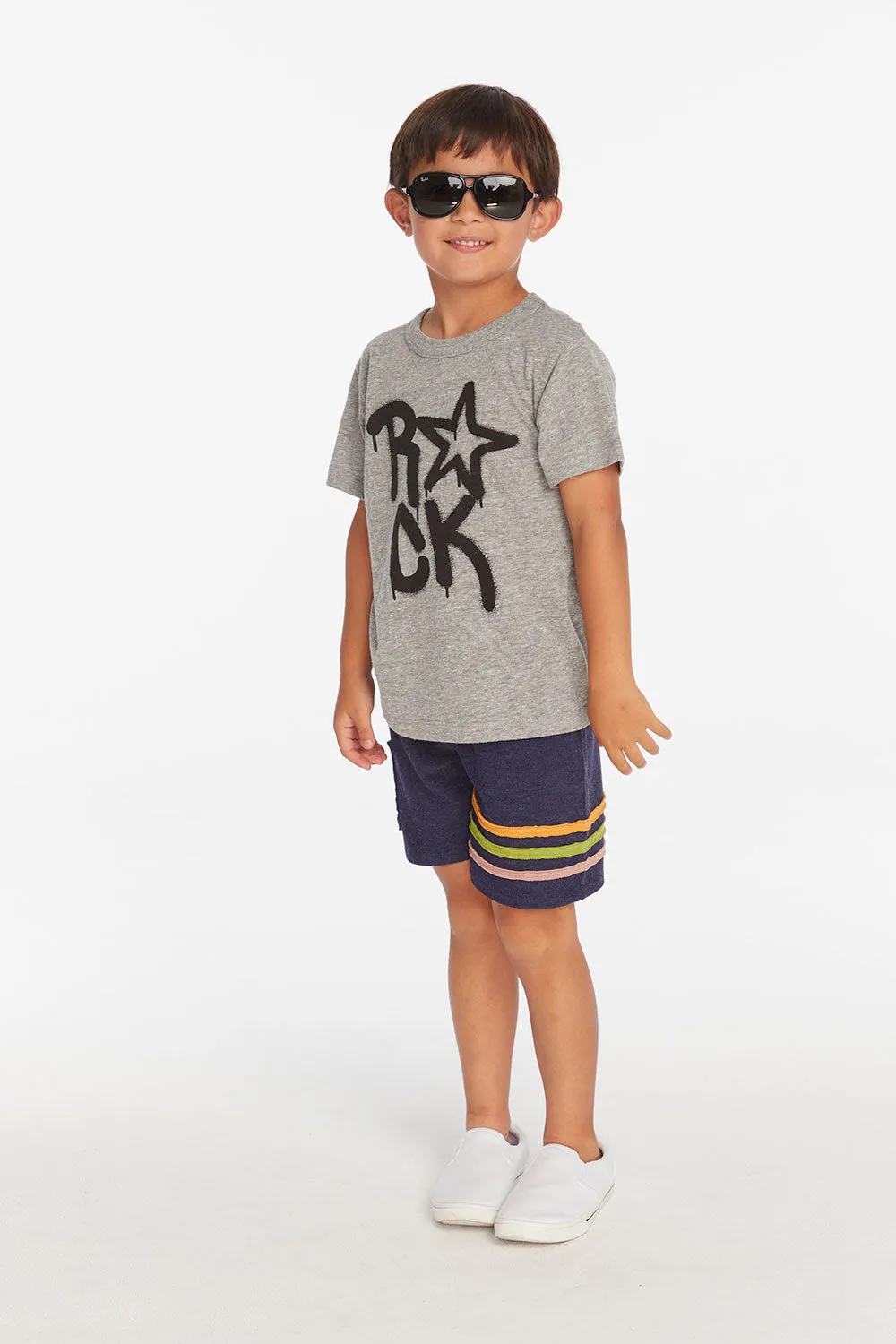 Rock Star Boys Crew Neck Short Sleeve Tee